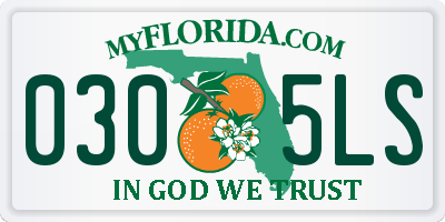 FL license plate 0305LS