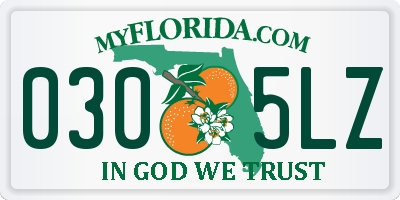 FL license plate 0305LZ