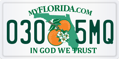 FL license plate 0305MQ
