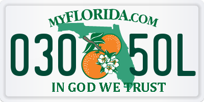 FL license plate 0305OL