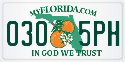 FL license plate 0305PH