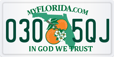 FL license plate 0305QJ