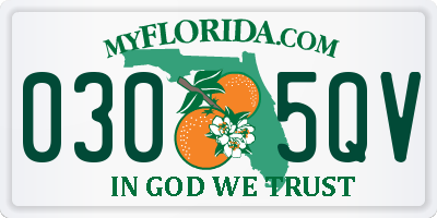 FL license plate 0305QV