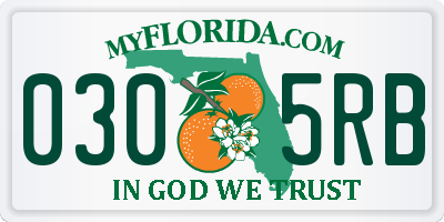 FL license plate 0305RB