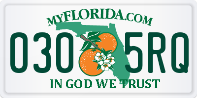 FL license plate 0305RQ