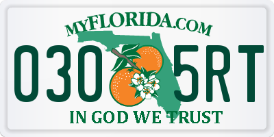 FL license plate 0305RT