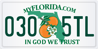FL license plate 0305TL