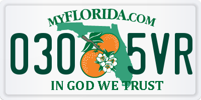 FL license plate 0305VR