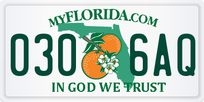 FL license plate 0306AQ