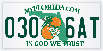 FL license plate 0306AT
