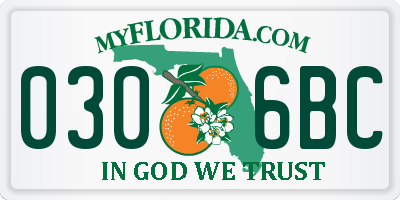 FL license plate 0306BC