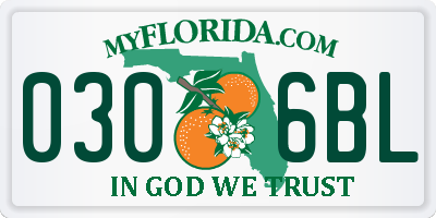 FL license plate 0306BL