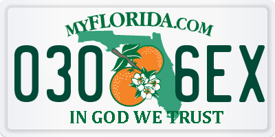 FL license plate 0306EX
