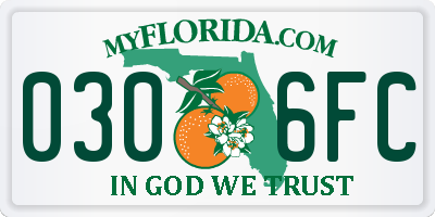 FL license plate 0306FC