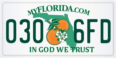 FL license plate 0306FD