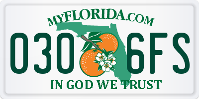 FL license plate 0306FS