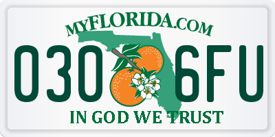 FL license plate 0306FU