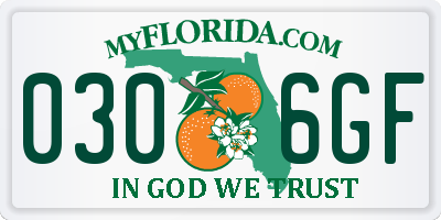 FL license plate 0306GF