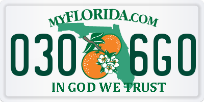 FL license plate 0306GO