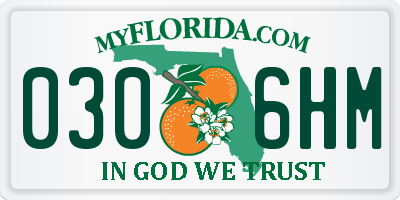 FL license plate 0306HM
