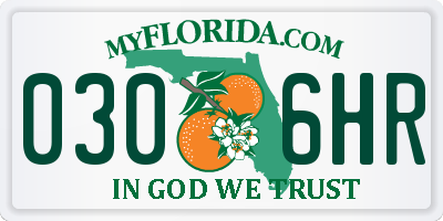 FL license plate 0306HR
