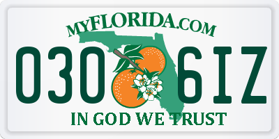 FL license plate 0306IZ