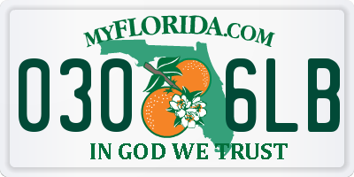 FL license plate 0306LB