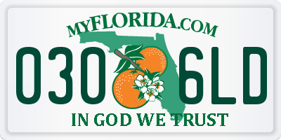 FL license plate 0306LD