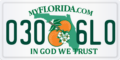 FL license plate 0306LO