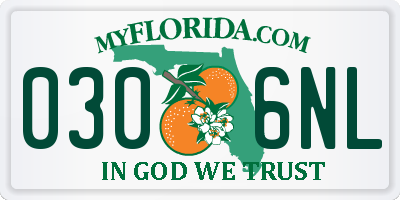 FL license plate 0306NL
