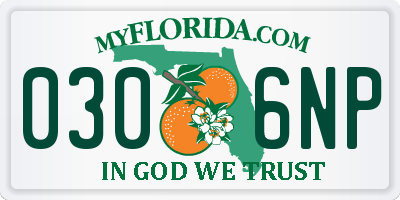 FL license plate 0306NP