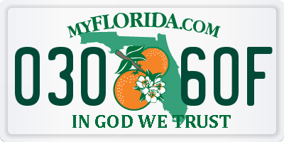 FL license plate 0306OF