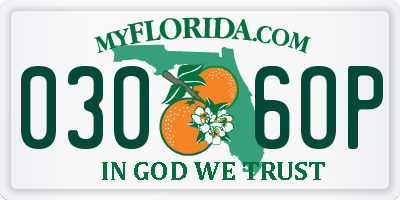 FL license plate 0306OP