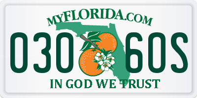 FL license plate 0306OS