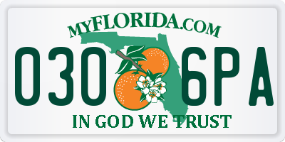 FL license plate 0306PA