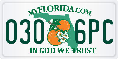 FL license plate 0306PC