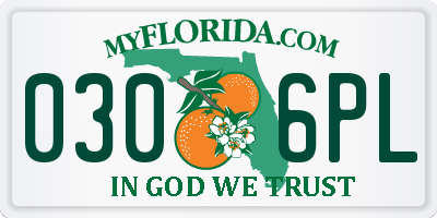 FL license plate 0306PL
