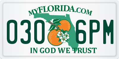 FL license plate 0306PM