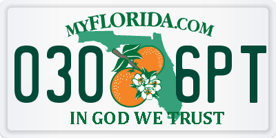 FL license plate 0306PT