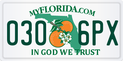FL license plate 0306PX