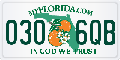 FL license plate 0306QB