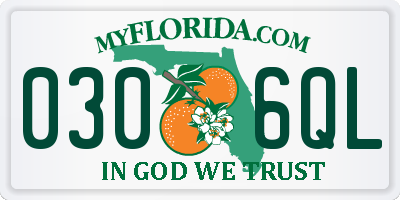 FL license plate 0306QL