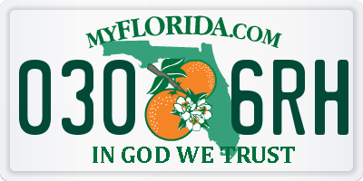 FL license plate 0306RH