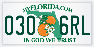 FL license plate 0306RL
