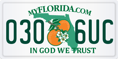 FL license plate 0306UC