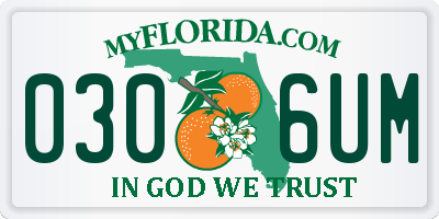FL license plate 0306UM