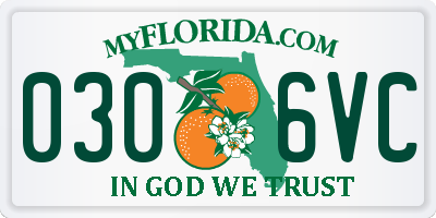 FL license plate 0306VC