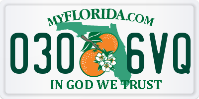 FL license plate 0306VQ