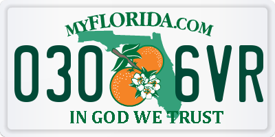 FL license plate 0306VR