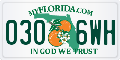 FL license plate 0306WH